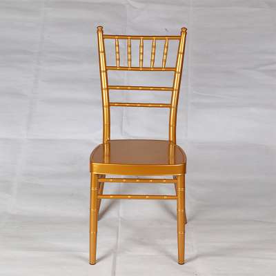 Stacking Metal Aluminum Chiavari Chair For Wedding With Cushions